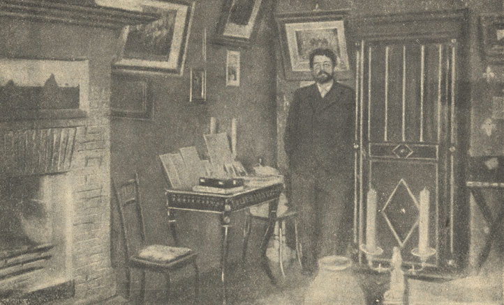 А. П. Чехов в своем кабинете в Ялте (1900)