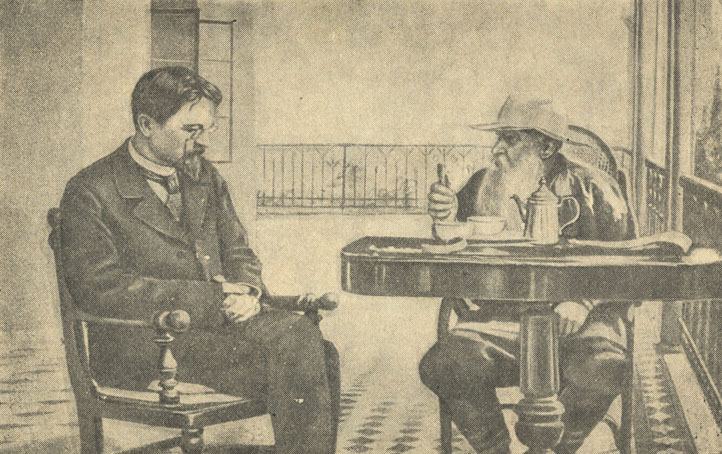 А. П. Чехов и Л. Н. Толстой в Гаспре (1901)