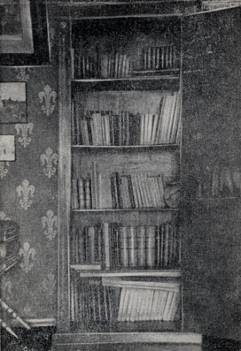 Книжный шкаф в кабинете А. П. Чехова (на 4 и 5 полке преимущественно медицинские книги).