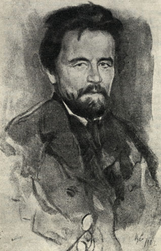 А. П. Чехов. С акварели художника В. Серова (1902)