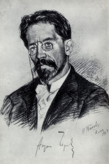 Портрет А. П. Чехова, написанный Н. Пановым в 1903 году
