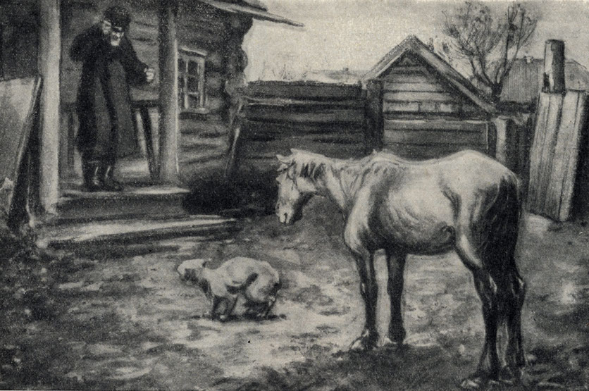 'Нахлебники'. Рисунок Н. Никонова. 1903
