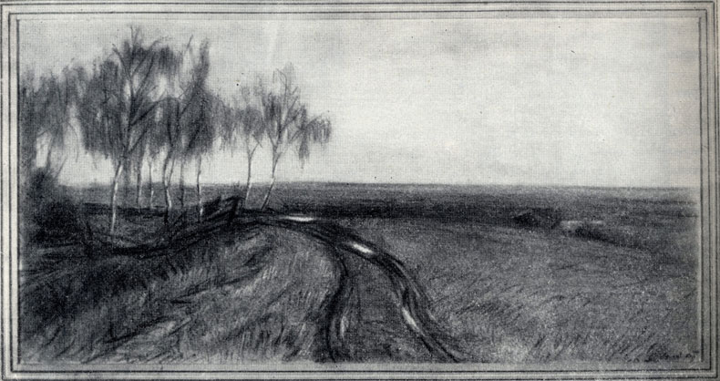 Степь. Рисунок П. Филатова. 1908