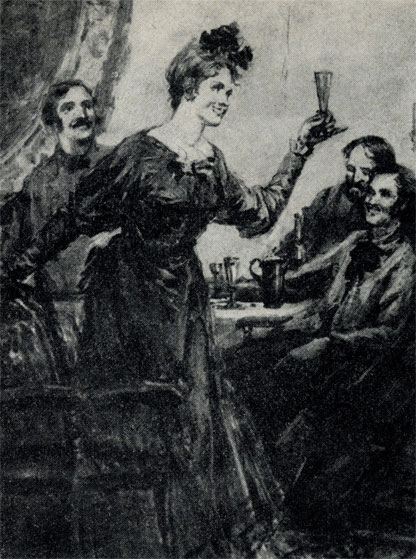 'Попрыгунья'. Рисунок Ю. В. Смольникова. 1954