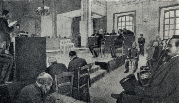 Судебный процесс по делу А. Дрейфуса. 1897