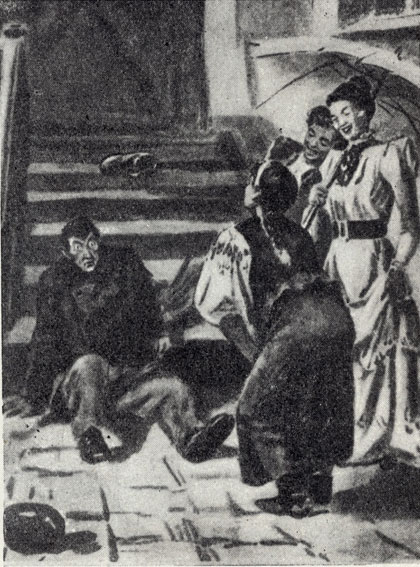 'Человек в футляре'. Рисунок Т. Г. Гапоненко. 1949
