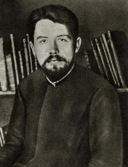 А. П. Чехов в библиотеке мелиховского дома. 1894 г.