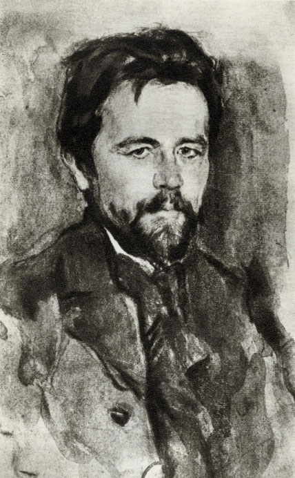 А. П. Чехов. Портрет работы художника В. А. Серова