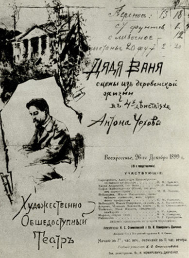 Программа спектакля   «Дядя Ваня» по рисунку  В. А. Симона